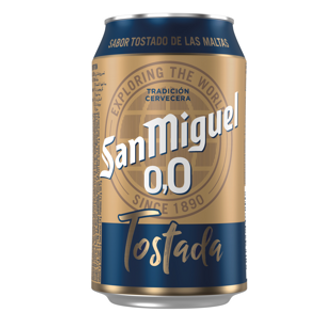 Cerveza 0.0 Tostada San Miguel Lata 33Cl.