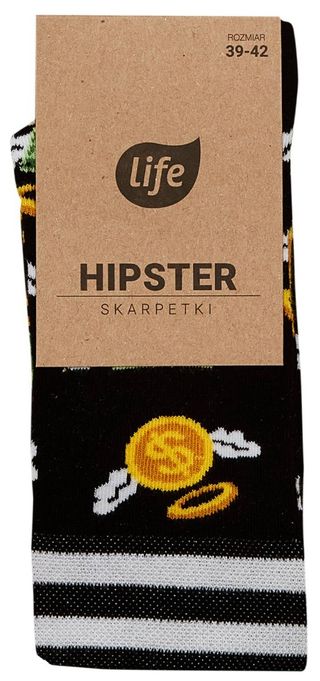 Life Skarpetki Hipster wzór Pieniądze rozm.35-38 1 para
