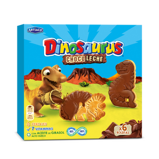 Galletas Chocolate Con Leche Dinosaurus - Artiach - 255G