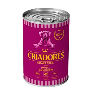 Criadores Adulto Grain Free Pavo Y Zanahorias Lata Para Perros 0.4Kg