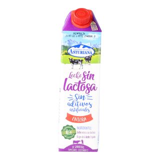 Leche Entera Sin Lactosa Asturiana 1 L