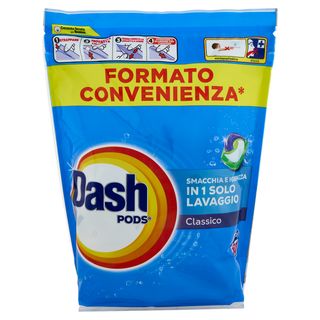 Dash Pods Detersivo Lavatrice In Capsule, Classico, 50 Lavaggi 905 g
