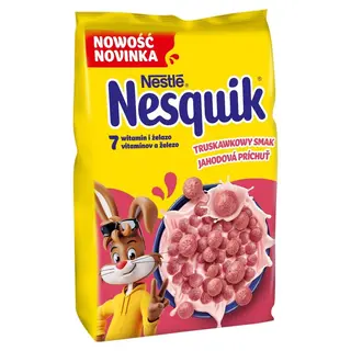Nestlé Nesquik Zbożowe kuleczki truskawkowy smak 450 g