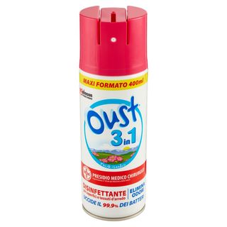 Oust 3 In 1  Spray Disinfettante Per Superfici E Tessuti D'arredo, Fragranza Floreale, 400ml - 000291257