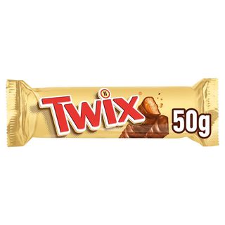 Twix Ciasteczka oblane karmelem i mleczną czekoladą 50 g (2 x 25 g)