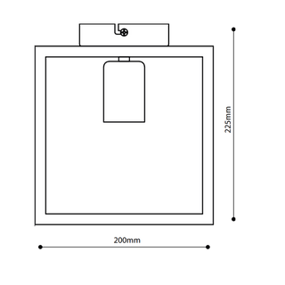 Plafon Eldrick 1L E27 Met Pt Insp (84344174)