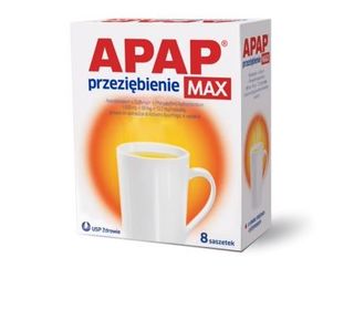 Apap Przeziębienie Max 1000 mg + 50 mg + 12,2 mg 8 saszetek