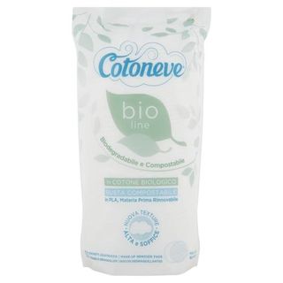 Cotoneve Bio Line Dischetti Levatrucco Maxi Ovali Duo Plus In Cotone Biologico 50 Pz - 0440362