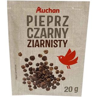 Auchan - Pieprz czarny ziarnisty - 20 g