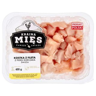 Kraina Mięs Kostka z fileta z piersi kurczaka świeża 400 g