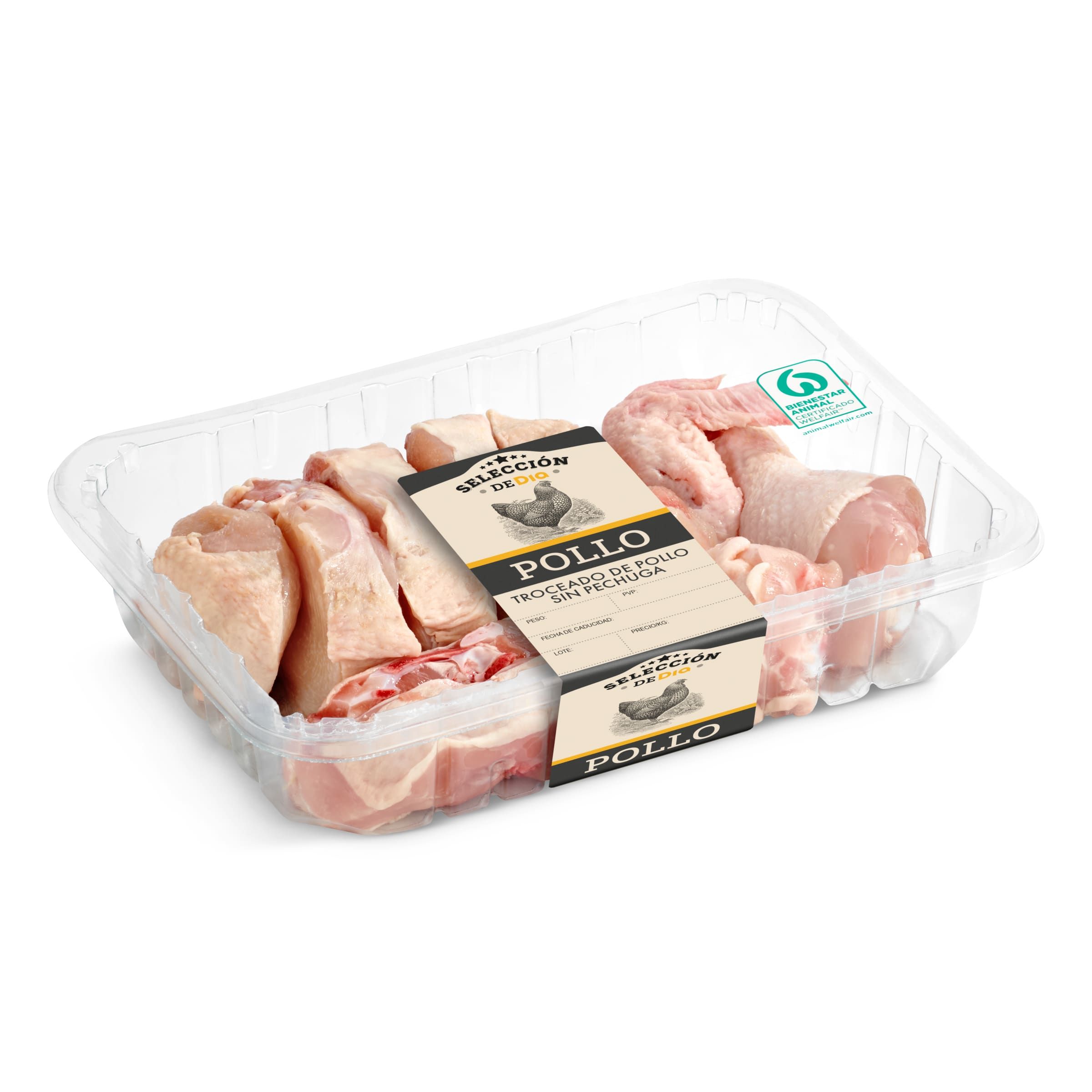 Medio Pollo Troceado Formato Familiar Selección De Dia Bandeja 700 G Aprox.