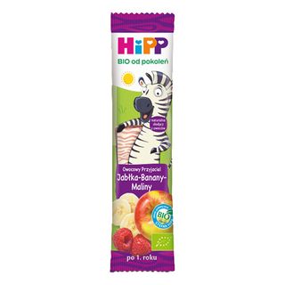 HiPP Batonik BIO Owocowy Przyjaciel jabłka-banany-maliny, 20 g