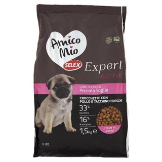 Selex Amico Mio Expert Cane Junior Di Taglia Piccola Crocchette Con Pollo E Tacchino Freschi 1,5 Kg - 409142