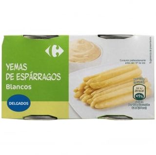 Yemas De Espárragos Blancos Delgados Carrefour Pack De 2 Unidades De 135 G.