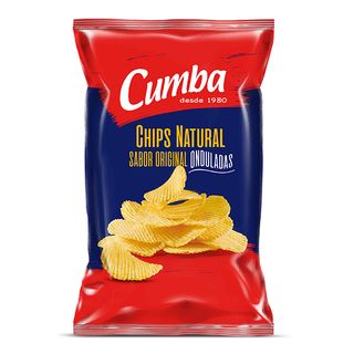 Cumba papas fritas natural onduladas sabor original 160 g