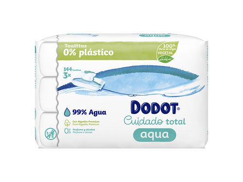 TOALHITAS BEBÉ PURE AQUA DODOT (3X48 UN) 144 UN
