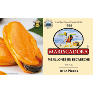 Mejillones Fritos En Escabeche Mariscadora 8/12 Piezas 70Gr.