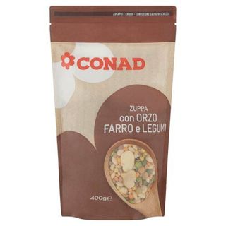 ZUPPA ORZO GRANO LEGUMI CONAD 400 G