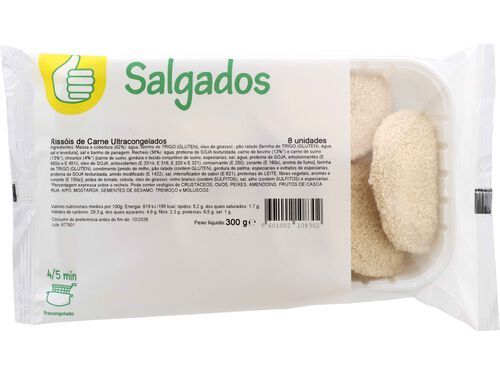 RISSÓIS DE CARNE POLEGAR PARA FRITAR 8UN 300G