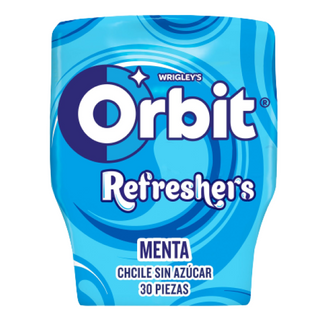 Orbit Chicles Refreshers Suaves de Menta Sin Azúcar 30u