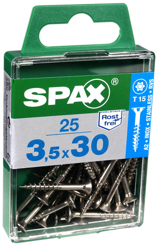 25 Paraf Cp Torx Inox 3.5X30 M Spax (14835821)