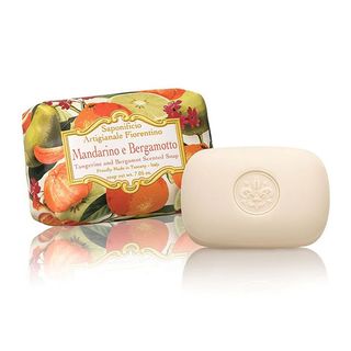 Jabón En Pastilla Rectangular Mandarina Y Bergamota 200 Gr. Fiorentino (8032665597191)