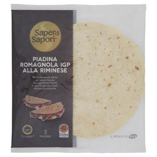 Selex Saper di Sapori Piadine Fresche Sottili Romagnole I.G.P. alla Riminese 3x120 g
