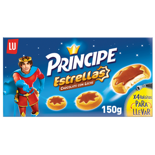 Galletas Príncipe Estrellas De Chocolate Con Leche 150Gr