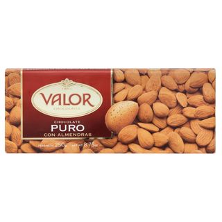 Valor tableta de chocolate puro con almendra 250 g