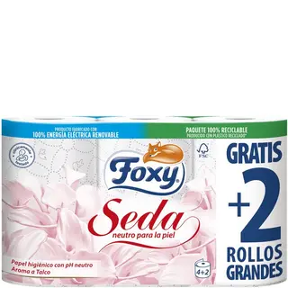 Foxy Papel Higiénico Seda 4+2 Rollos