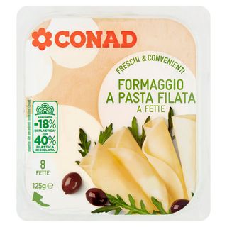 CONAD Freschi & Convenienti Formaggio a Pasta Filata a Fette 8 Fette 125 g - 8003170050891