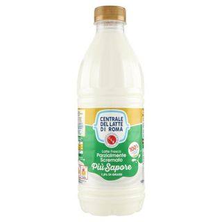 Centrale del Latte di Roma Latte Fresco Parzialmente Scremato Più Sapore 1,8% di Grassi 1000 ml