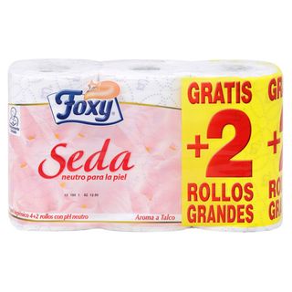 Foxy papel higiénico maxi seda 3 capas 4 + 2 rollos