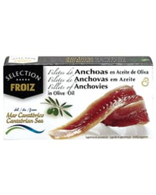Filetes de anchovas Froiz do mar Cantábrico em azeite 29 g