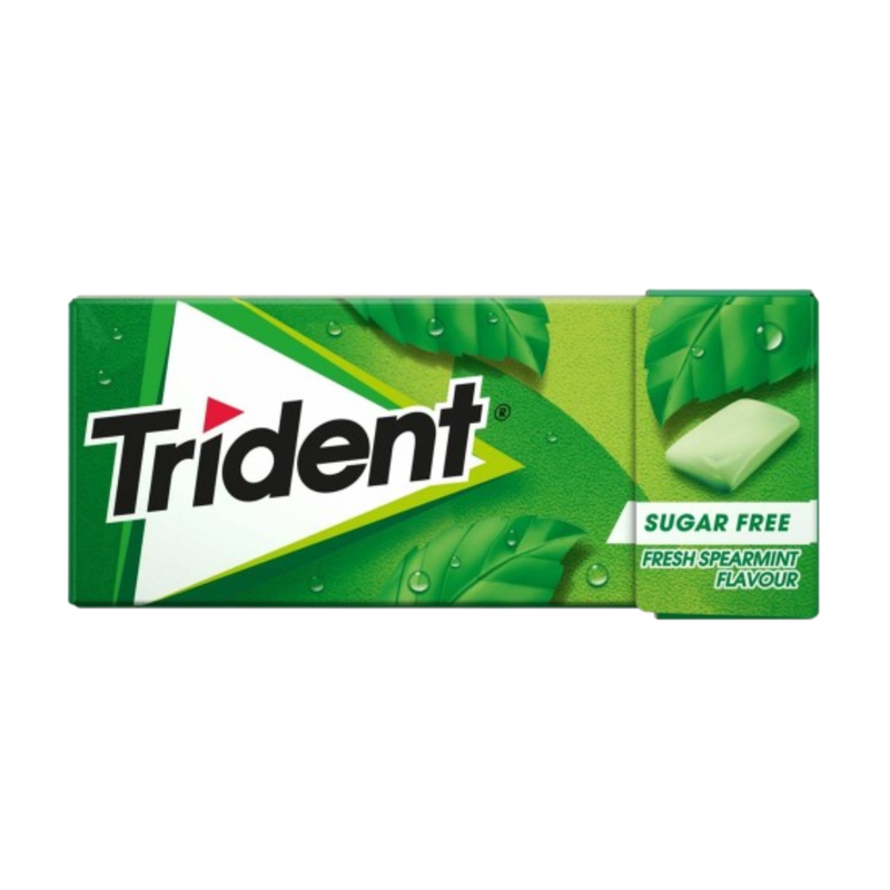 Trident Fresh Spearmint Pastilhas Elásticas sem Açúcar 14.5g