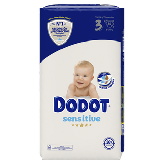 Pañales Sensitive Talla 3 - Dodot - 56 unidades 8001841144849