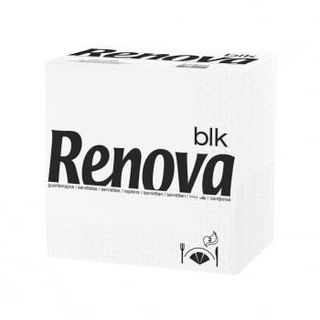 Set De 75 Servilletas  2 Capas De Celulosa Renova Blk 75Pz - Blancas