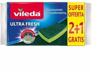 VILEDA ULTRA FRESH SPUGNA ABRASIVA 2+1GRATIS FHP2041