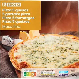 Pizza Premium 4 Quesos Eroski 350 G (8452278)