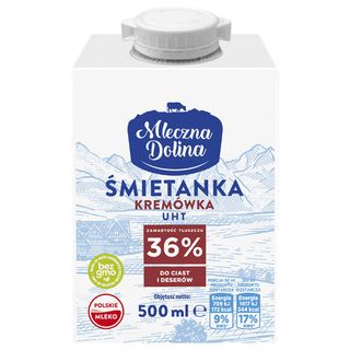 Mleczna Dolina Śmietanka kremówka UHT 36%, 500 ml