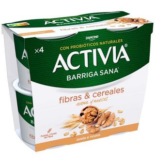 Activia Fibras Danone Avena Nueces 4 Uds.