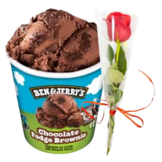 Pack Flores + Ben&Jerry's Chocolate Fudge Brownie 465ml