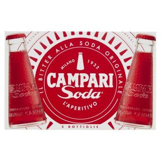 Campari Soda L'Aperitivo Bitter Alla Soda Bottiglie 5 X 9,8 Cl - 588954