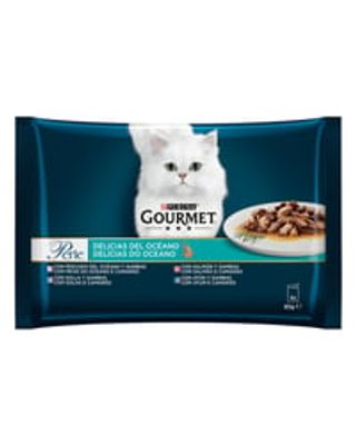 Comida gatos Gourmet Perle delicias océano 4x85 g
