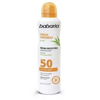 Bruma Protectora Solar Piel Sensible Spf 50 Protección Muy Alta Babaria 200 Ml.