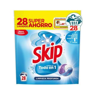 Detergente En Cápsulas Limpieza Profunda Skip, Bolsa 28 Dosis (304402)