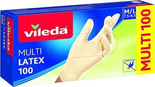 VILEDA MULTI LATEX GUANTI MONOUSO M/L 100 PEZZI   FHP6088