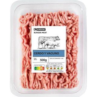 Picada De Cerdo Y Vacuno Burger Meat Eroski, Bandeja 500 G (26536052)