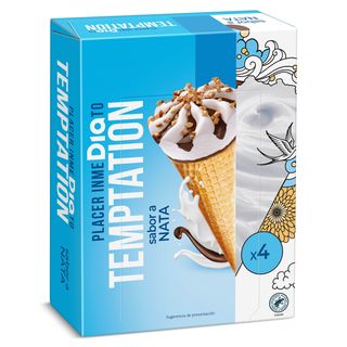 Helado Cono Nata Dia Temptation 4 X 68 G