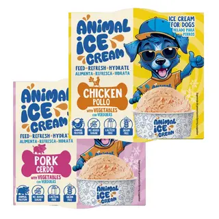 Pack Animal Ice Cream Helado para Perro sabor Pollo + Cerdo 2 x 70g